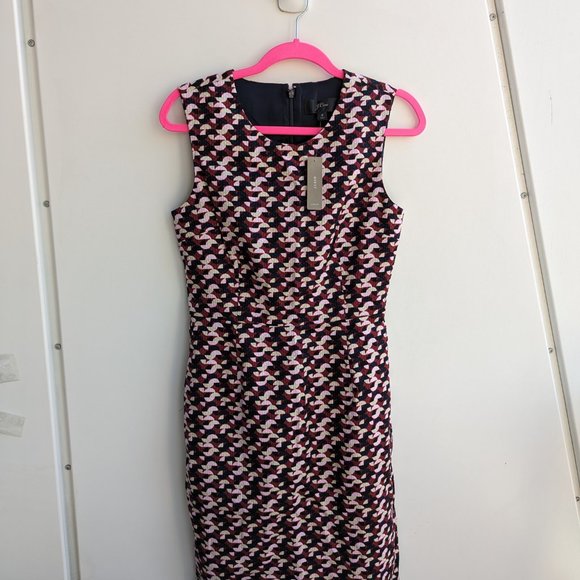 👗BNWT J Crew Portfolio dress in geometric print (size 8) ✨ - Picture 3 of 6